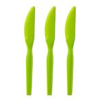 Cubierto plástico. Cuchillo verde manzana 10u